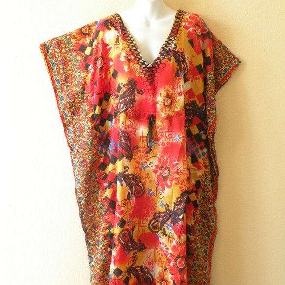 viscose kaftan dress
